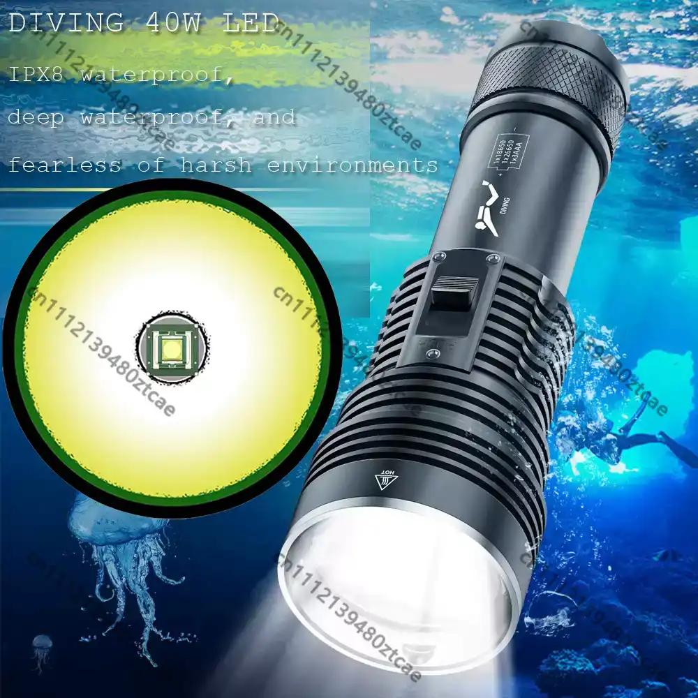 High Power White Laser Diving  - Underwater Flashlight review and price
